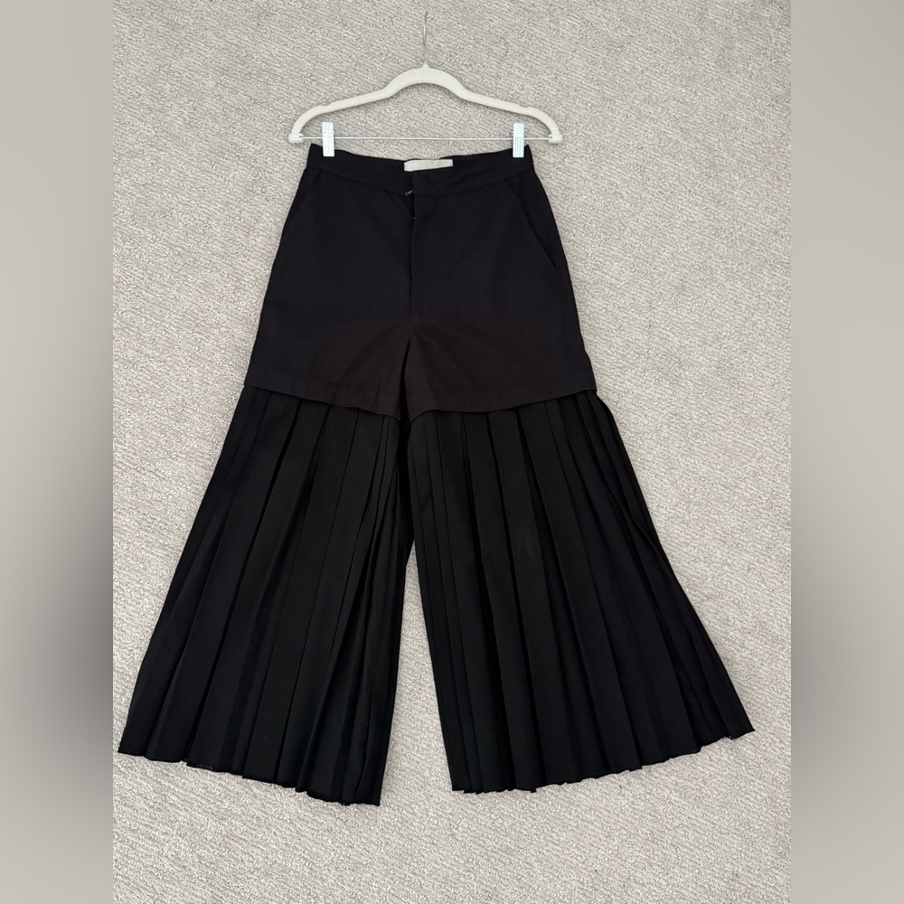 Nancystellasoto Designer Pleated  Wide-Leg Harem High Rise Dress Pants  Sz Small